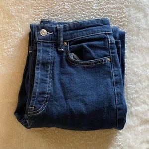 wild fable dark washed super high waisted straight leg jeans